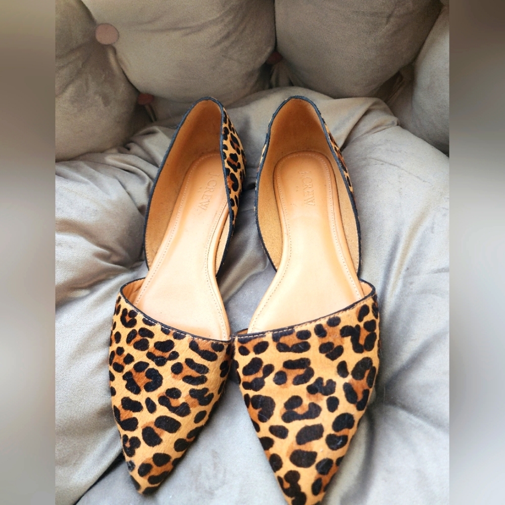 J Crew leopard flats